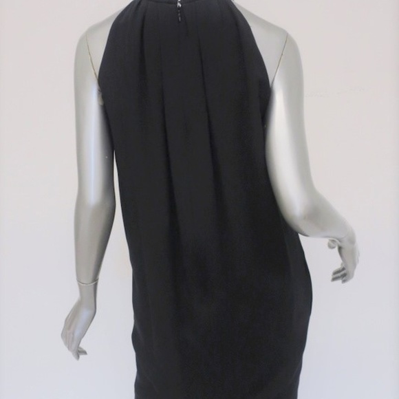 Celine Dress Black Silk Sleeveless Pleated - Picture 5 of 6